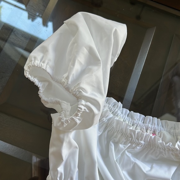 LDT
Claire Square Neck Smocked Short Puffed Sleeve Drawstring Front Dress - Picture 8 of 12